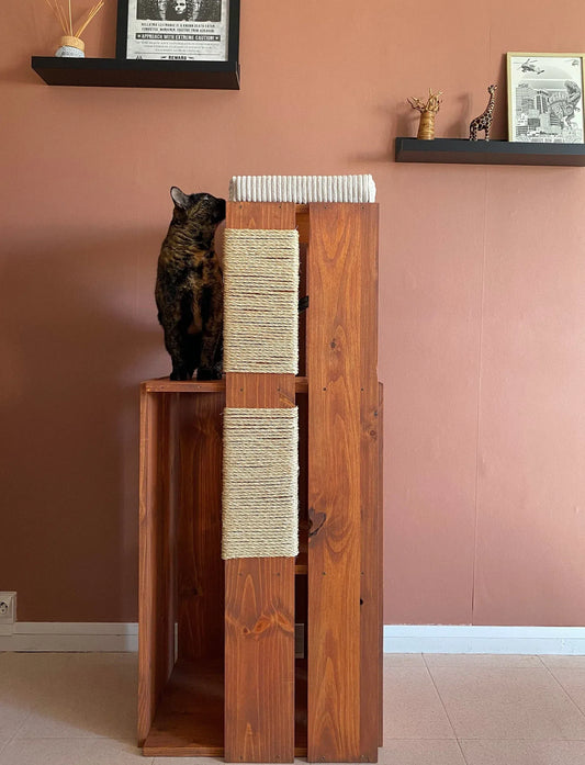 Arbre à Chat en Bois "Rustic Climb"